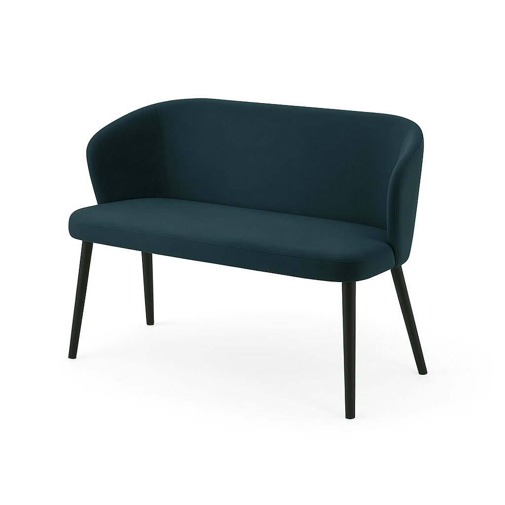 Bancheta catifea BRUNO culoare TURCOAZ INCHIS 