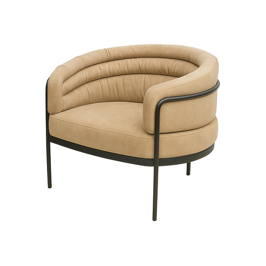 Fotoliu catifea ALFONZO culoare BEJ