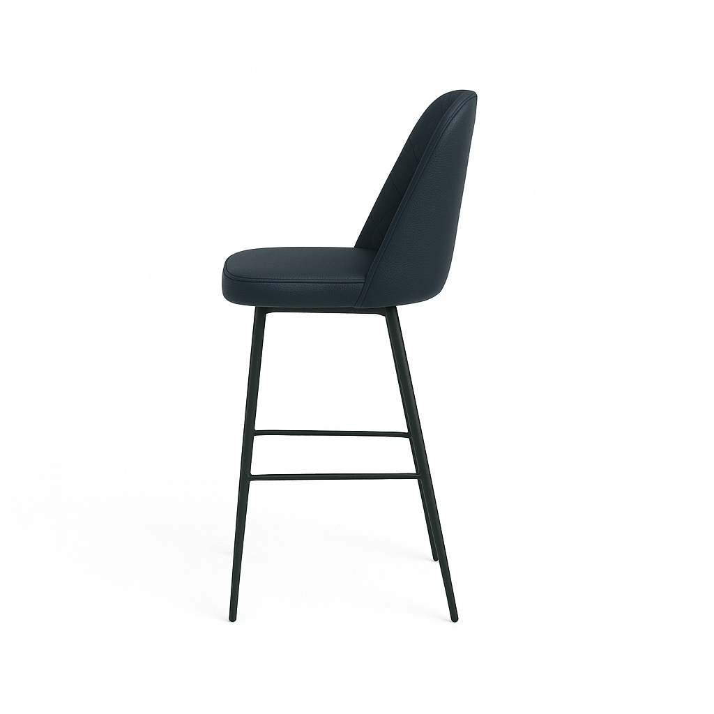 Scaun bar piele naturala ALBASTRA | model FOX