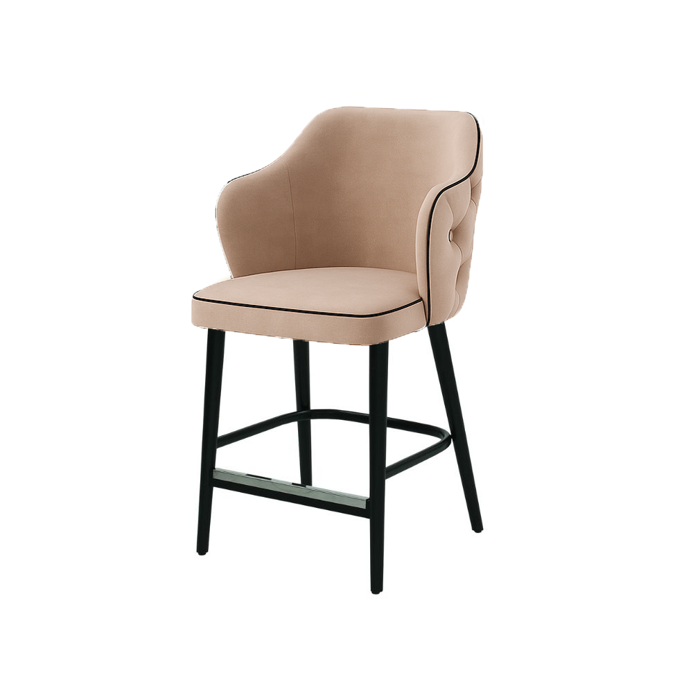 Scaun bar catifea ALBASTRA | model ZOE