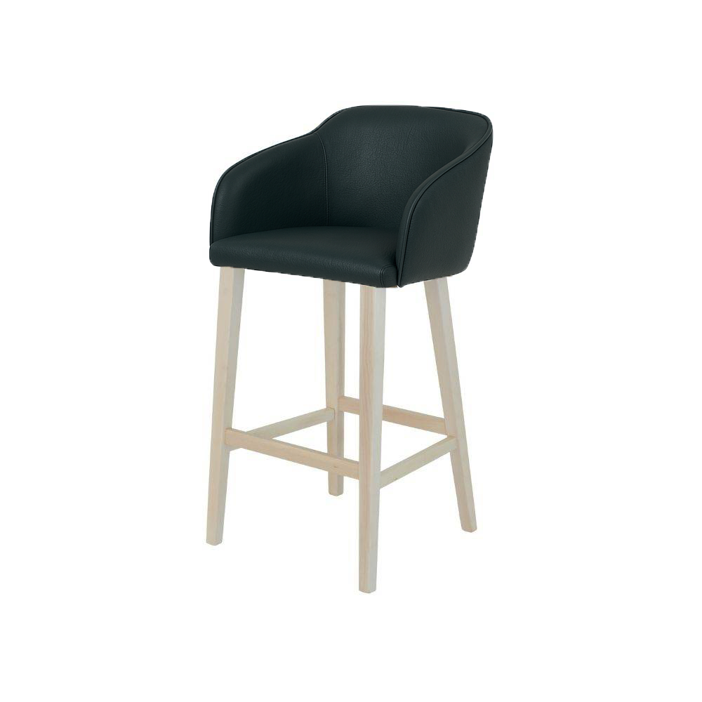 Scaun bar piele VERDE | model CROCO