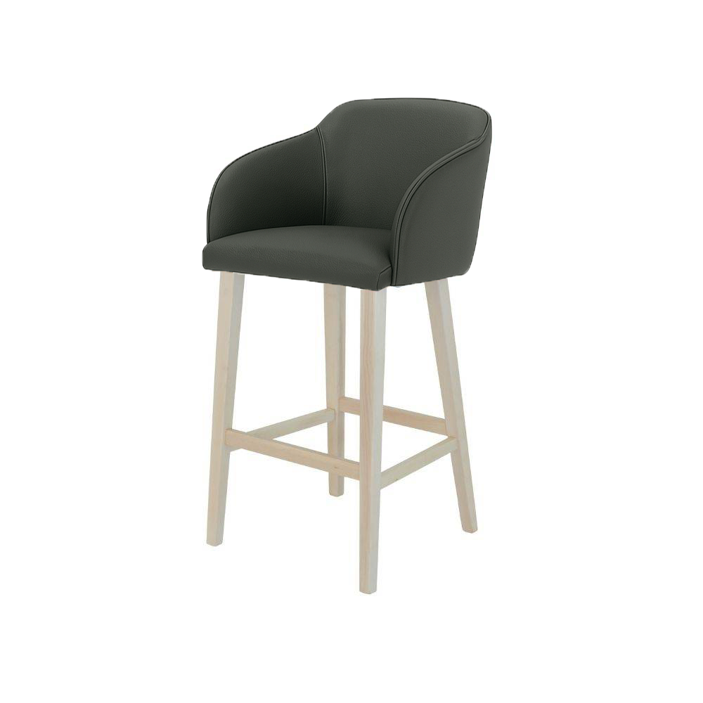 Scaun bar piele ALBA | model CROCO